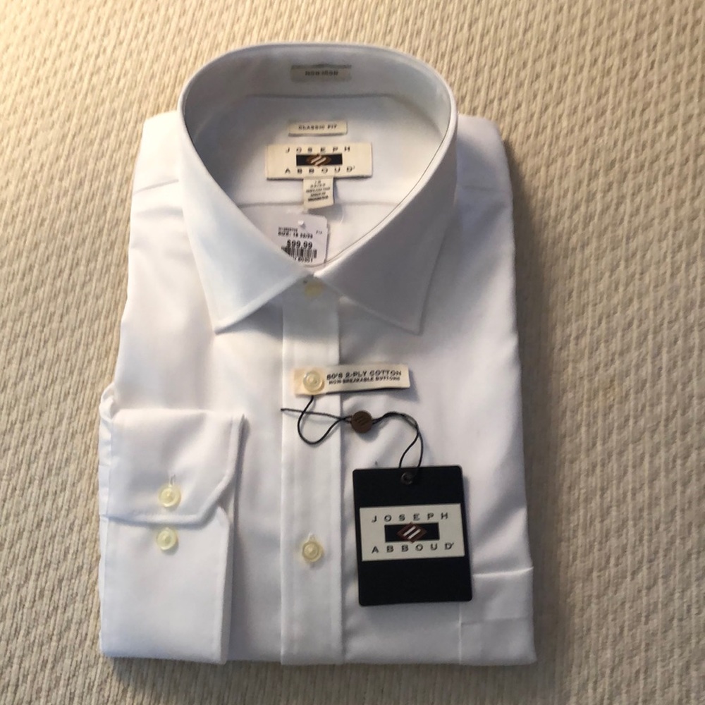 100% White dress shirt.